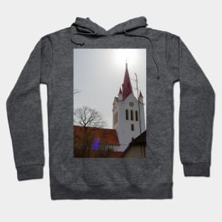 Spire of the bell-tower of St. John’s Church in Cesis, Latvia Hoodie